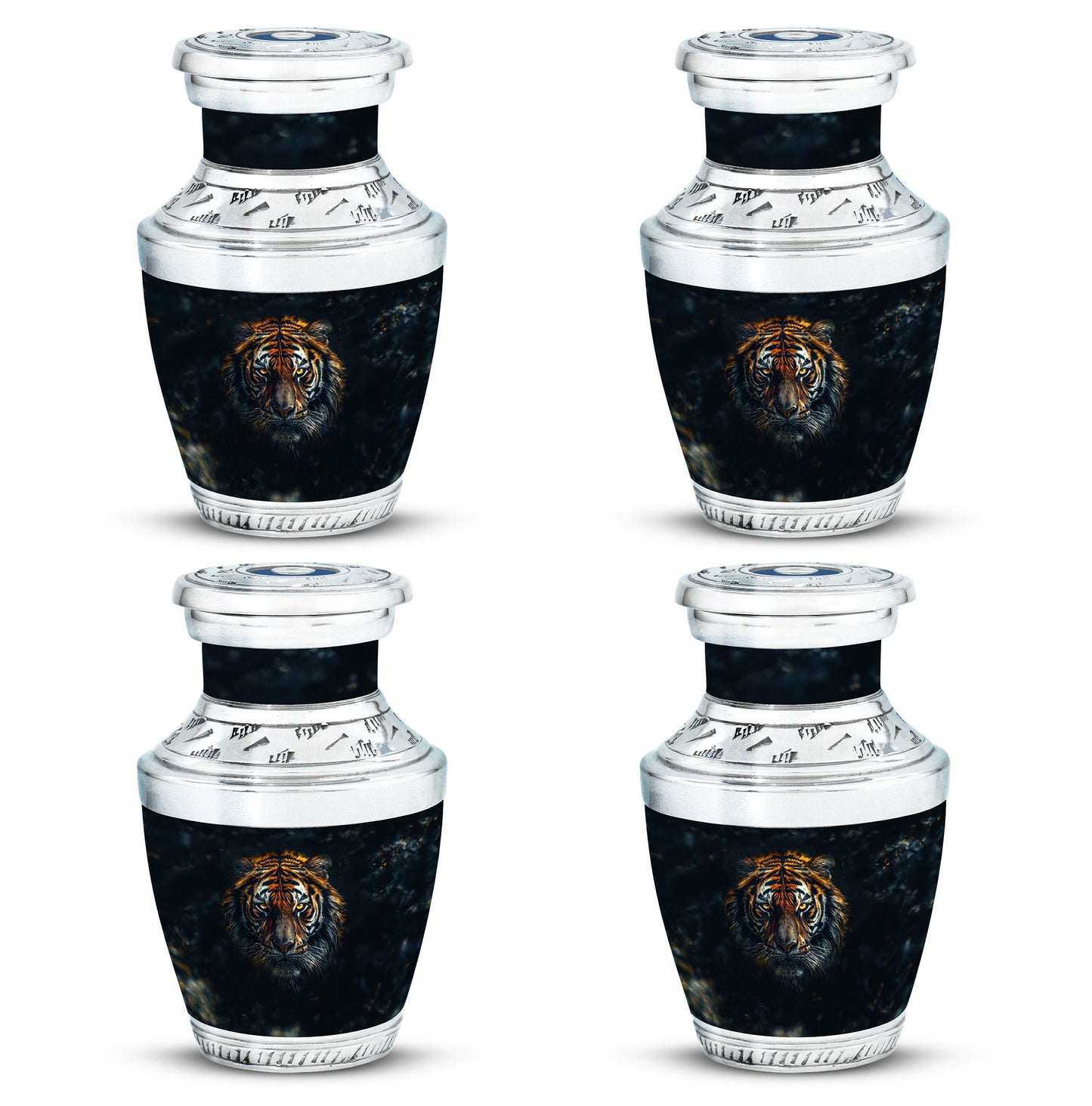 Tiger Theme 3 Inch Keepsake Pack of 4