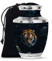 Tiger Theme Large Urn 10 Inch