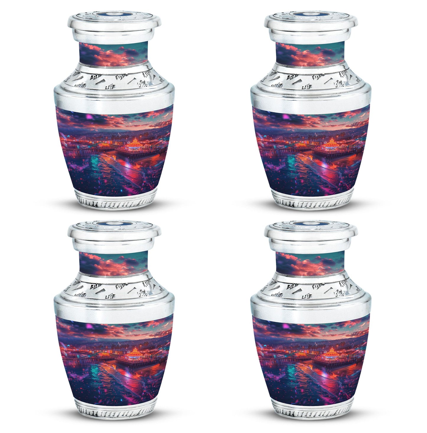 Beach Theme 3 Inch Keepsake Pack of 4
