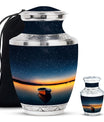 Boat Theme Large Urn With 1 Keepsake Urn