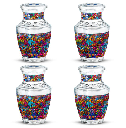 Flowers Theme 3 Inch Keepsake Pack of 4