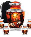 Halloween Theme Large Urn With 4 Keepsake Urn