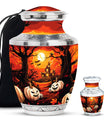 Halloween Theme Large Urn With 1 Keepsake Urn