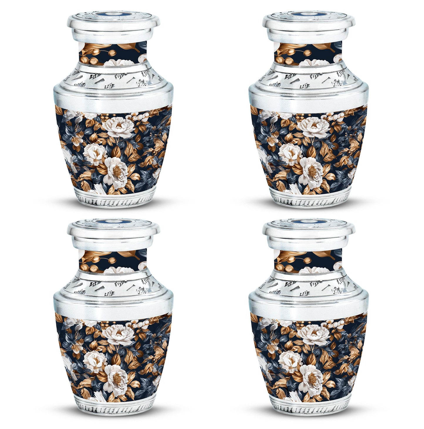 Flowers Theme 3 Inch Keepsake Pack of 4