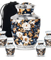 Flowers Theme Large Urn With 4 Keepsake Urn