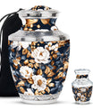 Flowers Theme Large Urn With 1 Keepsake Urn