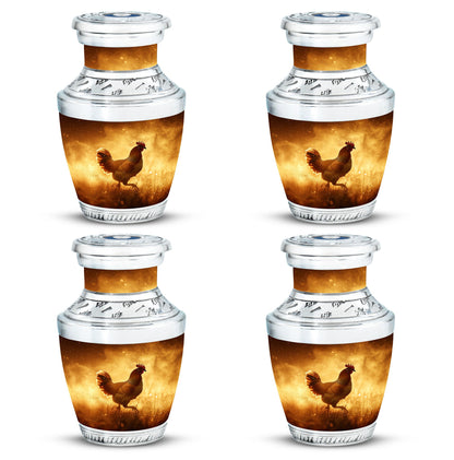 Chicken Theme 3 Inch Keepsake Pack of 4