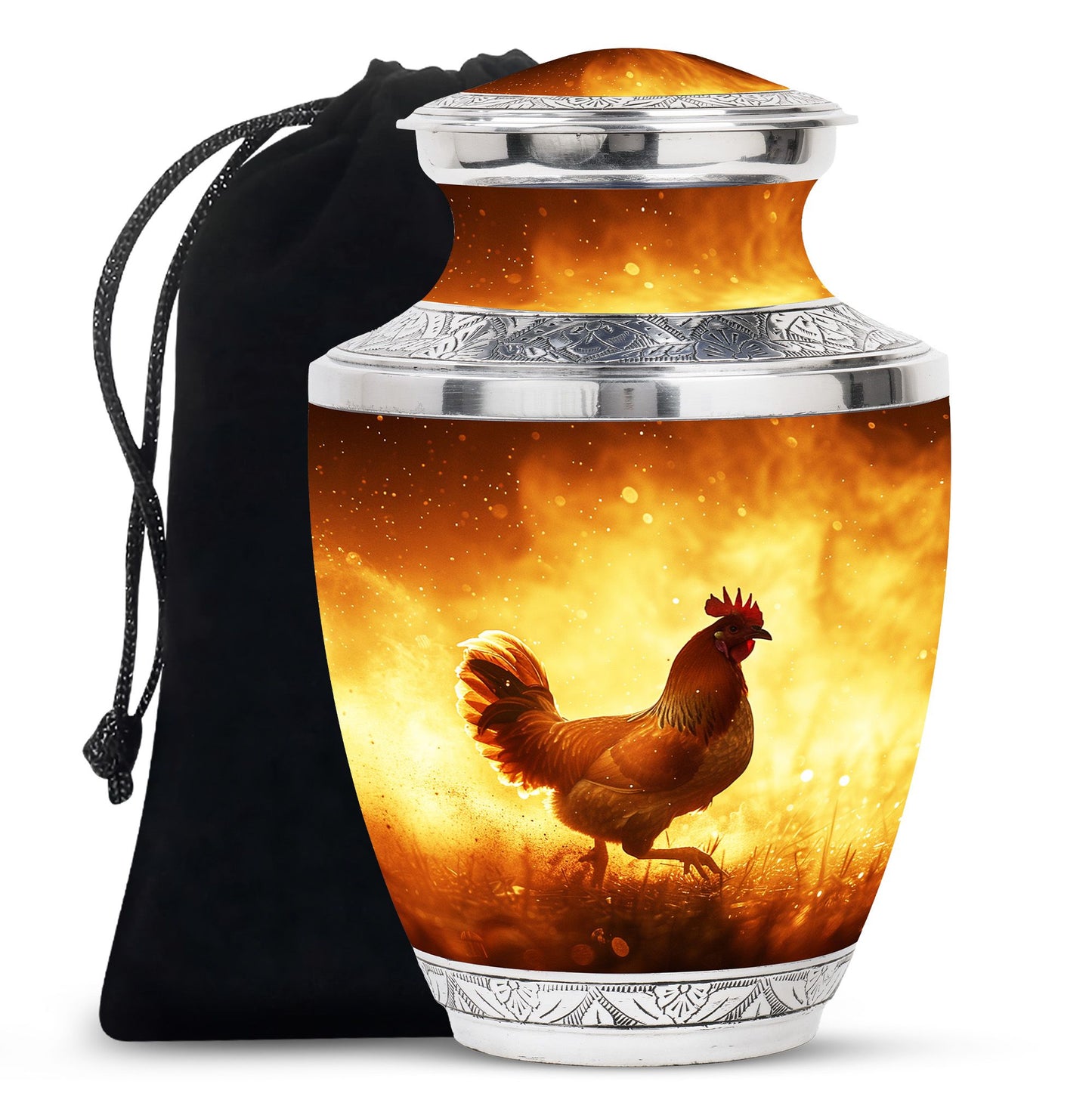 Chicken Theme Large Urn 10 Inch