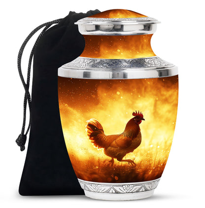 Chicken Theme Large Urn 10 Inch