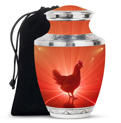 Chicken Theme Large Urn 10 Inch