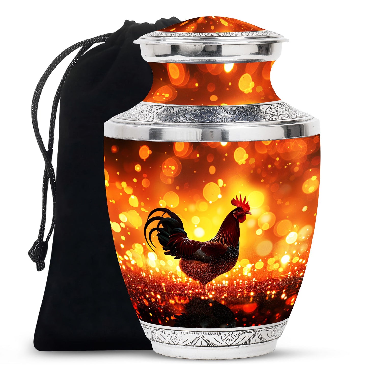 Chicken Theme Large Urn 10 Inch
