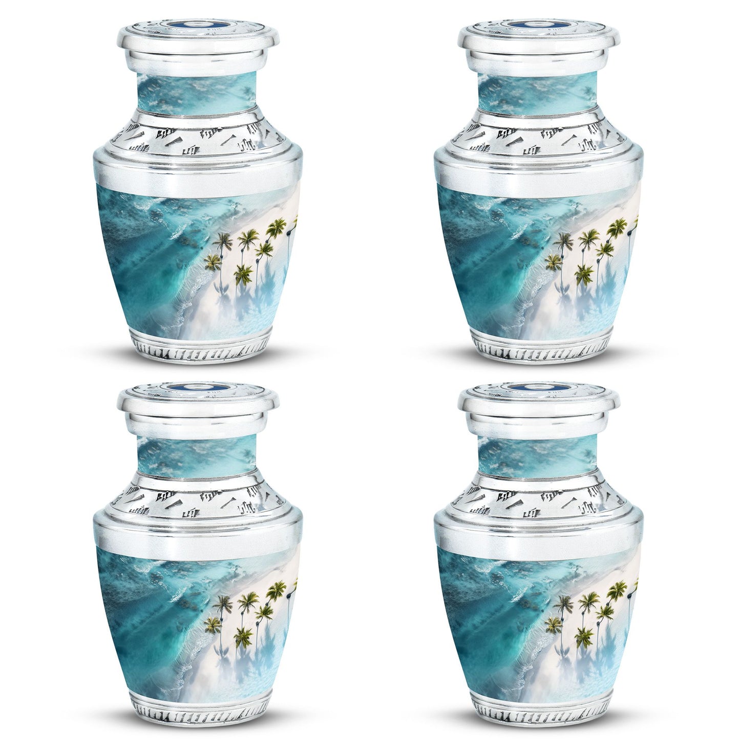 Beach Theme 3 Inch Keepsake Pack of 4