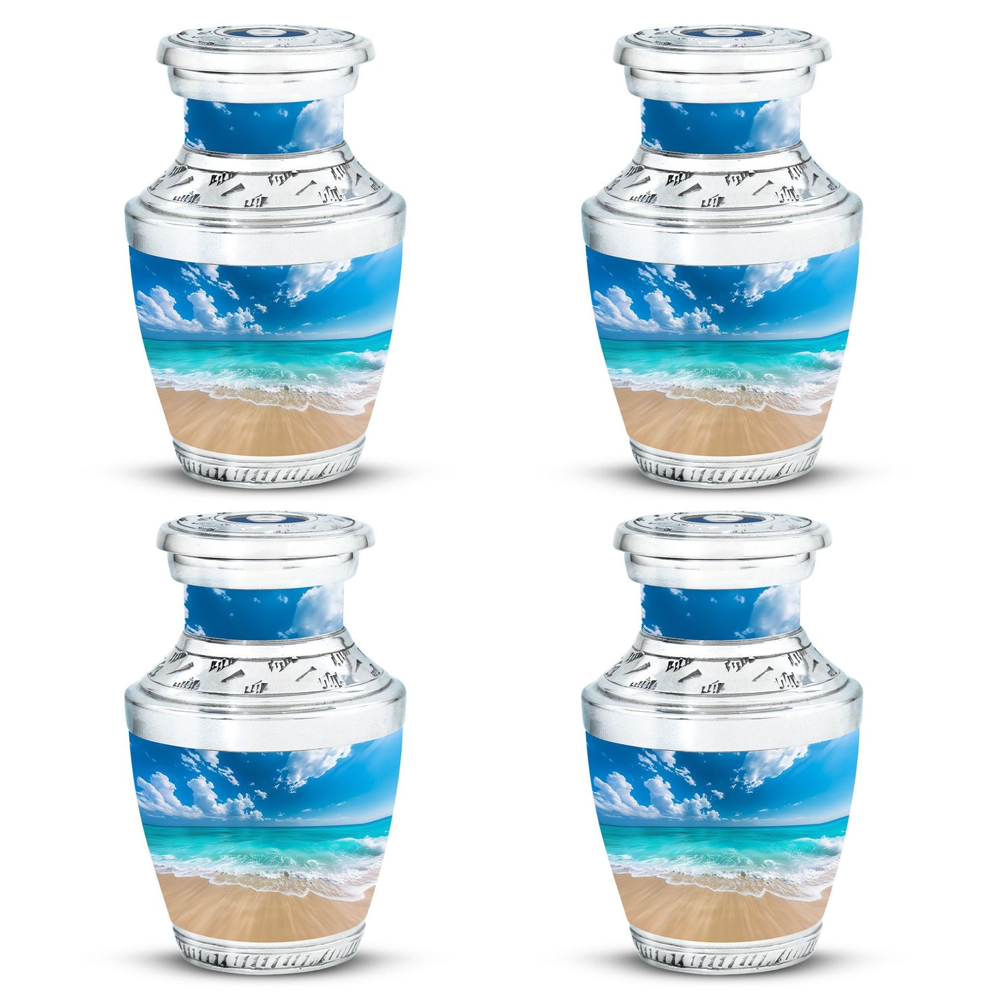 Beach Theme 3 Inch Keepsake Pack of 4