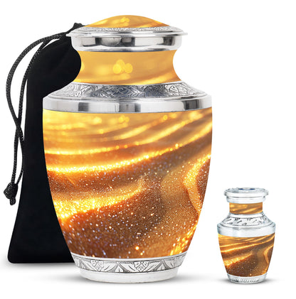 Beach Theme Large Urn With 1 Keepsake Urn