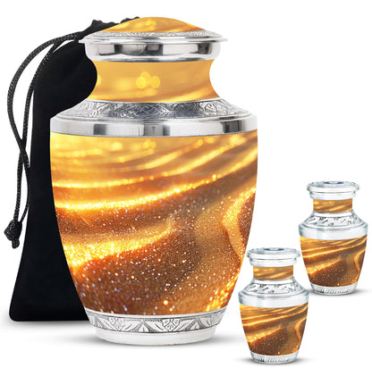 Beach Theme Large Urn With 2 Keepsake Urn