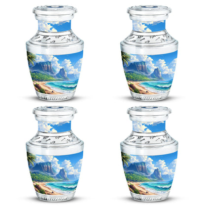 Beach Theme 3 Inch Keepsake Pack of 4
