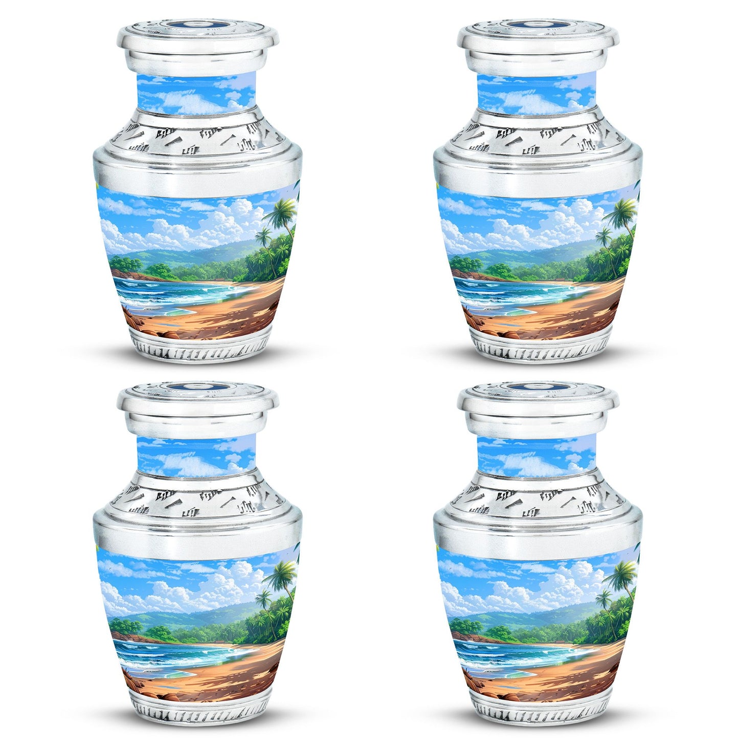 Beach Theme 3 Inch Keepsake Pack of 4