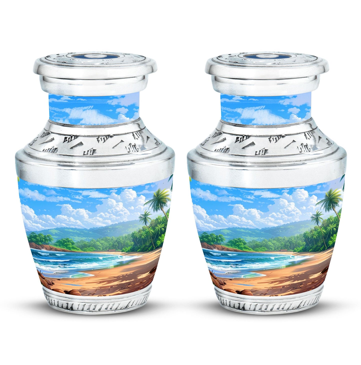 Beach Theme 3 Inch Keepsake Pack of 2
