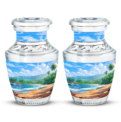 Beach Theme 3 Inch Keepsake Pack of 2