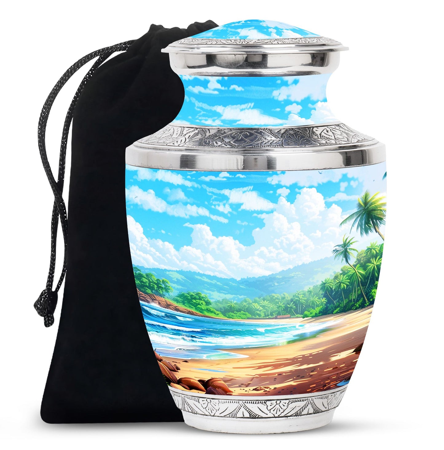 Beach Theme Large Urn 10 Inch