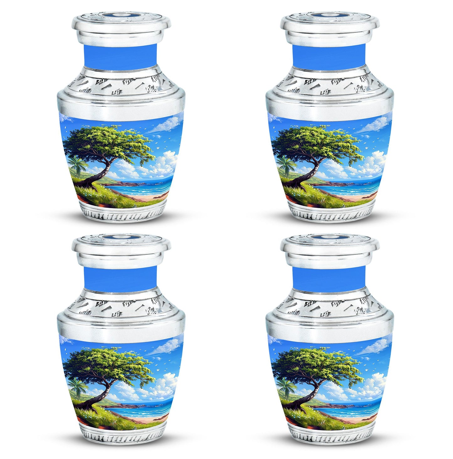 Beach Theme 3 Inch Keepsake Pack of 4