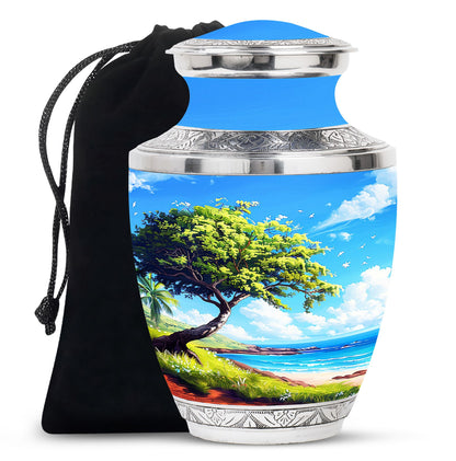 Beach Theme Large Urn 10 Inch