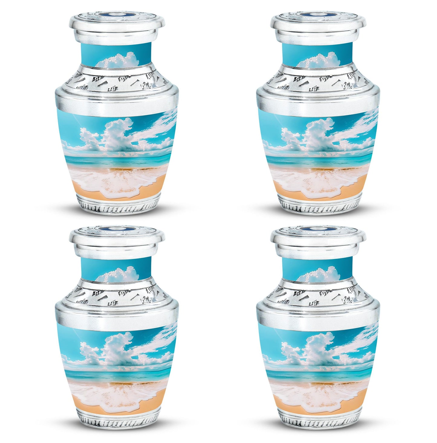 Beach Theme 3 Inch Keepsake Pack of 4