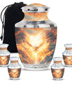 Dove Theme Large Urn With 4 Keepsake Urn