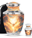 Dove Theme Large Urn With 1 Keepsake Urn
