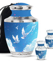 Dove Theme Large Urn With 2 Keepsake Urn