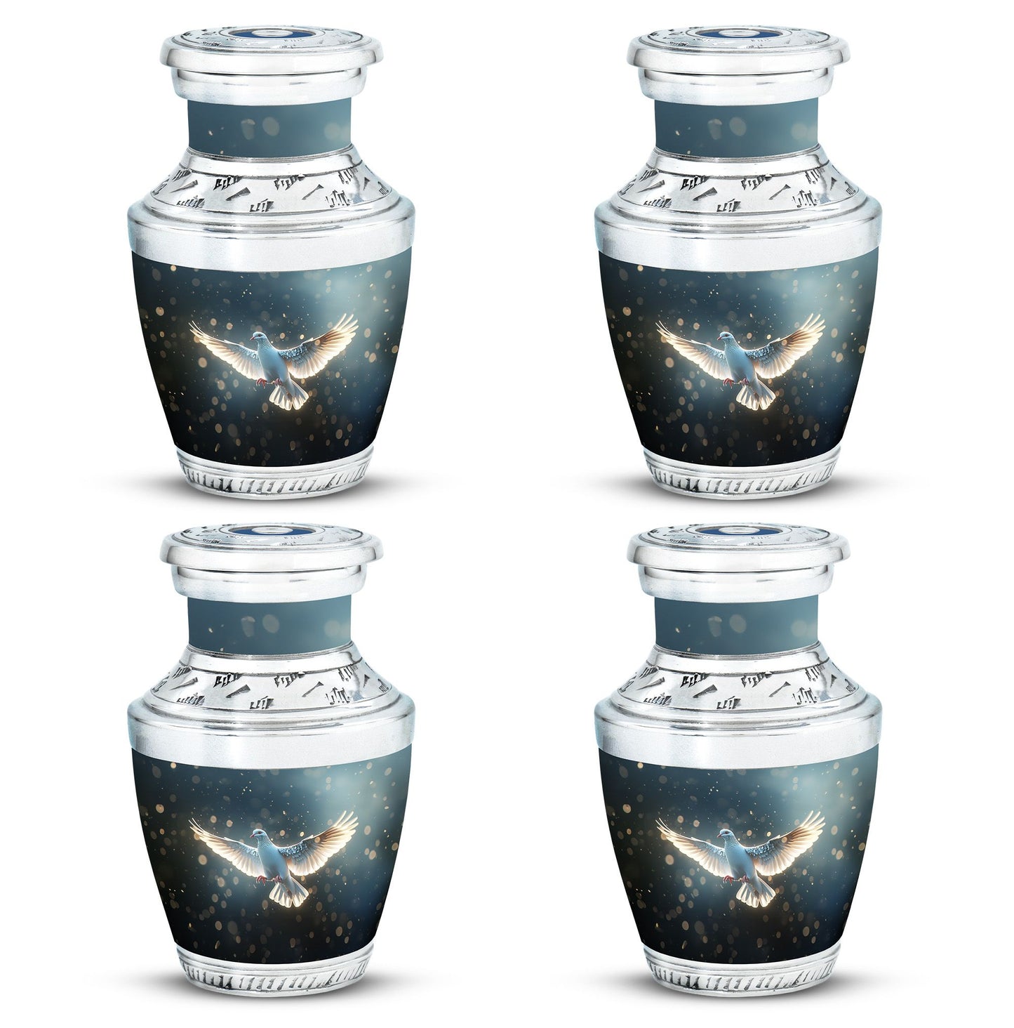 Dove Theme 3 Inch Keepsake Pack of 4