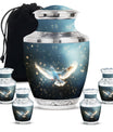 Dove Theme Large Urn With 4 Keepsake Urn