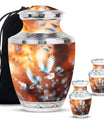 Dove Theme Large Urn With 2 Keepsake Urn