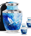 Dove Theme Large Urn With 2 Keepsake Urn