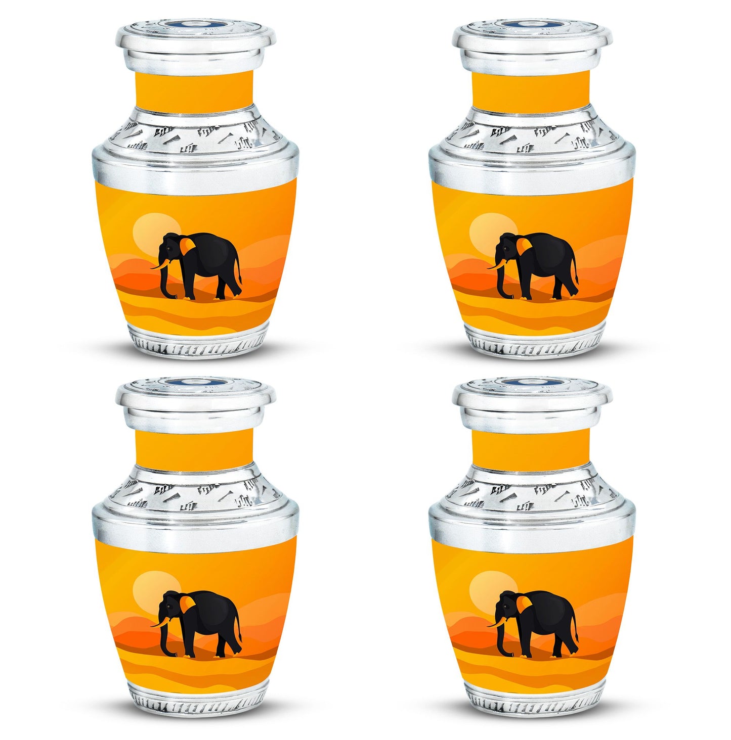 Elephant Theme 3 Inch Keepsake Pack of 4