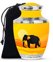 Elephant Theme Large Urn 10 Inch