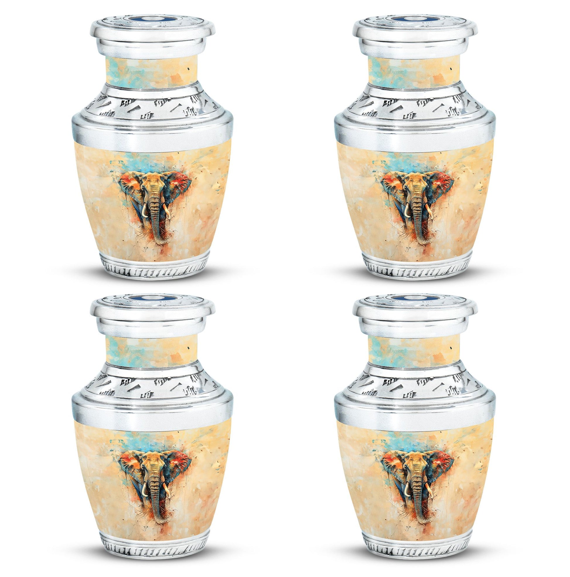 Elephant Theme 3 Inch Keepsake Pack of 4