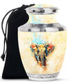 Elephant Theme Large Urn 10 Inch