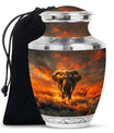 Elephant Theme Large Urn 10 Inch