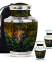 Elephant Theme Large Urn With 2 Keepsake Urn