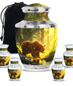 Bear Theme Large Urn With 4 Keepsake Urn