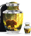 Bear Theme Large Urn With 1 Keepsake Urn