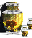 Bear Theme Large Urn With 2 Keepsake Urn