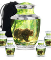 Bear Theme Large Urn With 4 Keepsake Urn