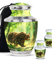 Bear Theme Large Urn With 2 Keepsake Urn