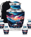 Bear Theme Large Urn With 4 Keepsake Urn