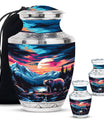 Bear Theme Large Urn With 2 Keepsake Urn