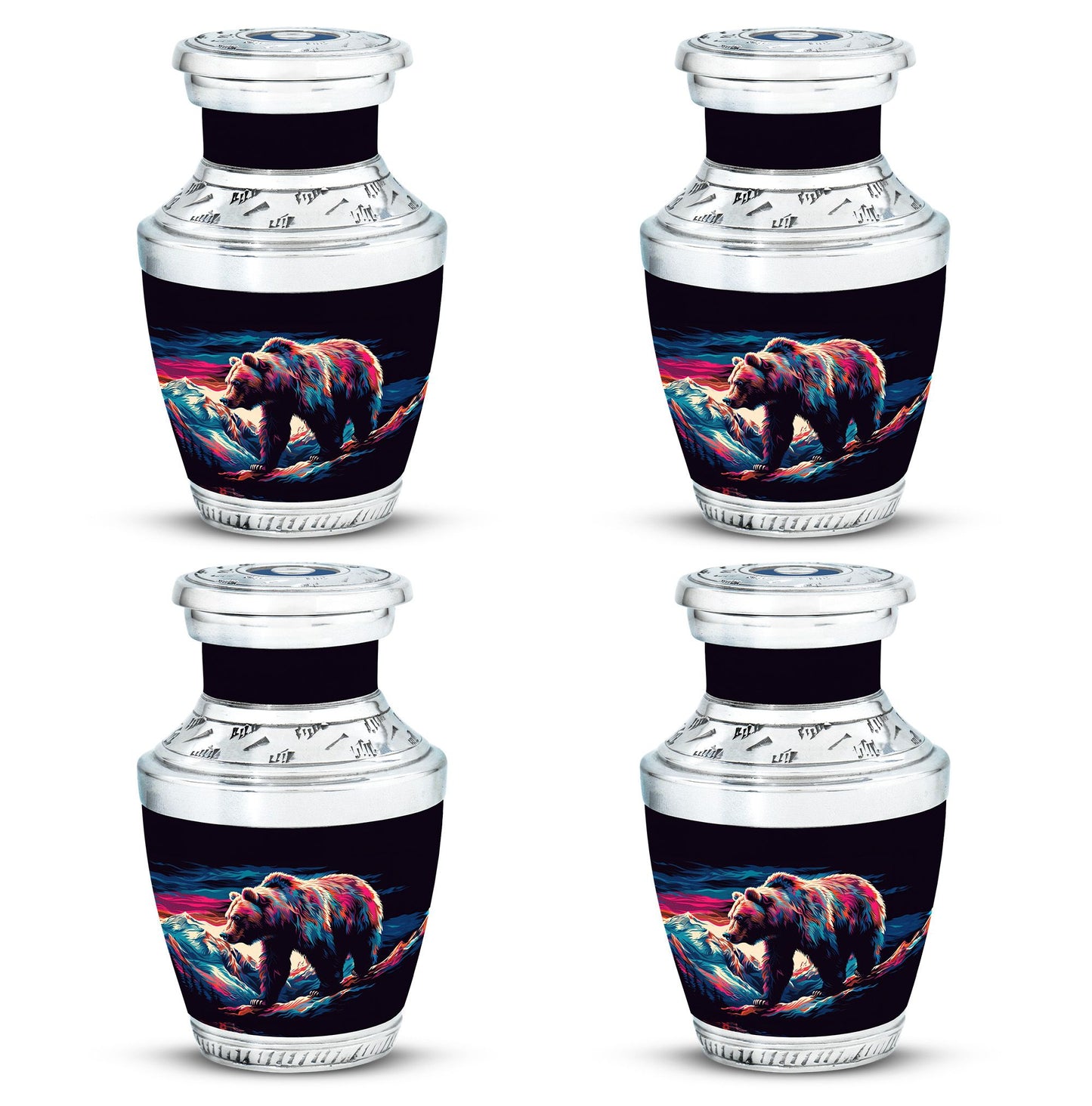 Bear Theme 3 Inch Keepsake Pack of 4