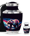 Bear Theme Large Urn With 1 Keepsake Urn