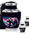 Bear Theme Large Urn With 2 Keepsake Urn